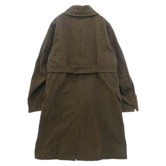 ジャンゴアトゥール D-AL-J27 shawlcollar wool cotton coat ヴィクトリアンズ ショールカラー ウール コットン コート ブラウン系 38【中古】