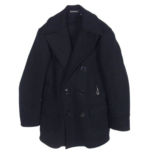 ワープアンドウーフ PIONEER TAILORING P COAT ピーコート ブラック系 38【中古】
