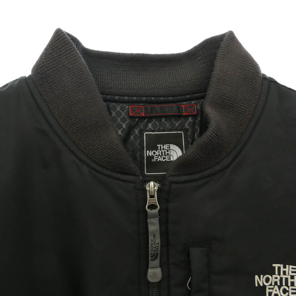 THE NORTH FACE ノースフェイス NY01470 Q THREE JACKET MA-1 ナイロン キュースリー フライトジャケット ボンバージャケット ブラック系 L【中古】