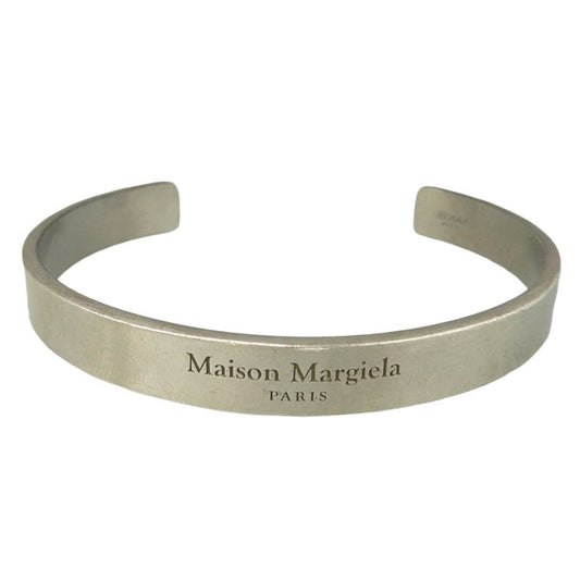 MAISON MARGIELA メゾンマルジェラ ロゴ シルバー バングル ブレスレット シルバー系【中古】