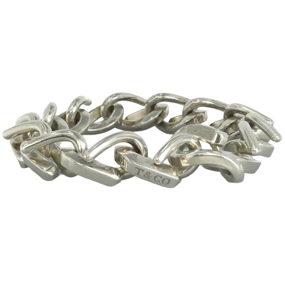 TIFFANY&Co. ティファニー FORGE LARGE LINK フォージラージリンク ブレスレット シルバー系【中古】