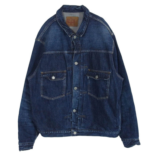 オモトデニム 3215 13.5OZ TYPE 2 DENIM JACKET タイプ2 ワンウォッシュ加工 デニムジャケット インディゴブルー系 42【中古】
