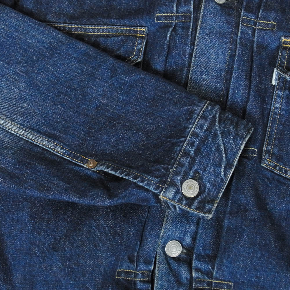 オモトデニム 3215 13.5OZ TYPE 2 DENIM JACKET タイプ2 ワンウォッシュ加工 デニムジャケット インディゴブルー系 42【中古】