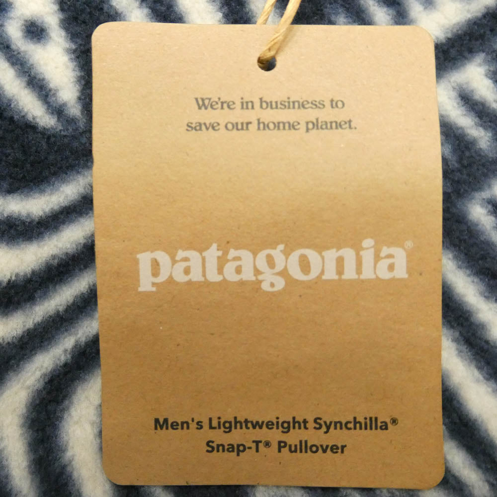 patagonia パタゴニア 25aw 25551 Lightweight Synchilla Snap-T シンチラ スナップT プルオーバー フリース ブルー系 ホワイト系 M【極上美品】【中古】