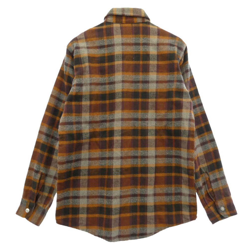 OSHKOSH オシュコシュ USA製 Vintage ヴィンテージ 90s チェック 長袖 シャツ ブラウン系 S【中古】
