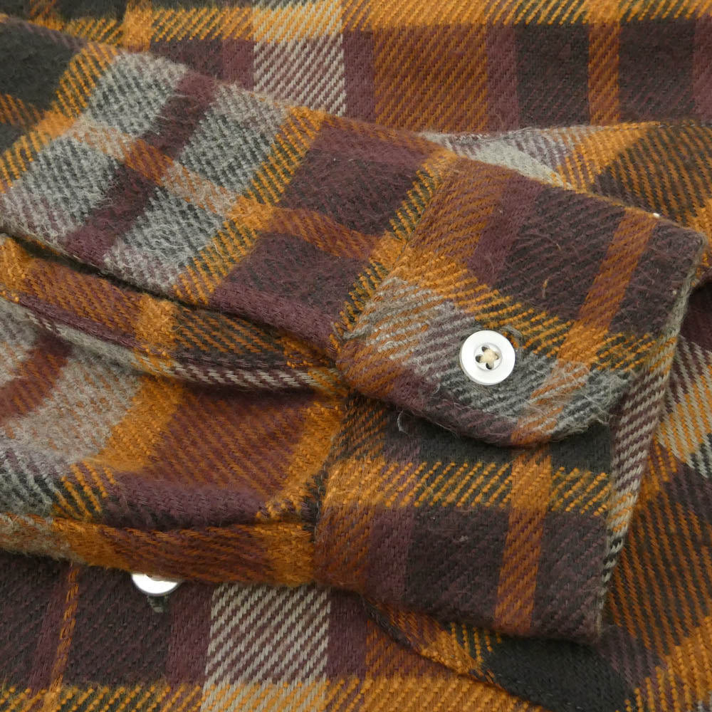 OSHKOSH オシュコシュ USA製 Vintage ヴィンテージ 90s チェック 長袖 シャツ ブラウン系 S【中古】