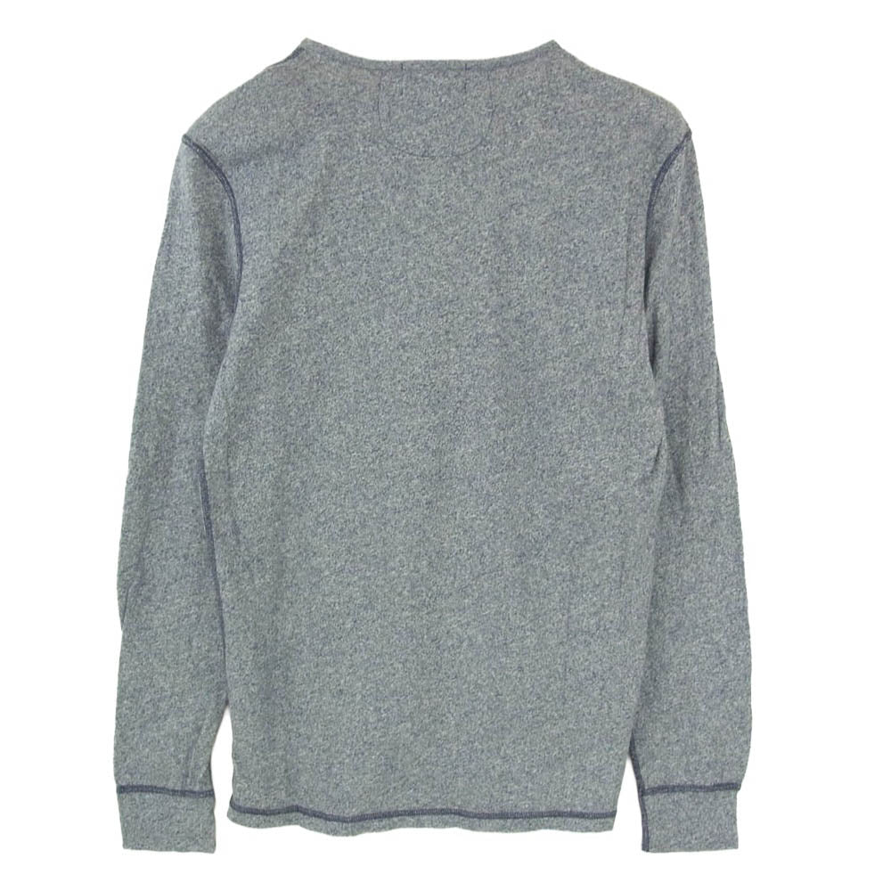 RRL ダブルアールエル コットン ヘンリーネック 長袖 Tシャツ カットソー ロンT ネイビー系 M【中古】