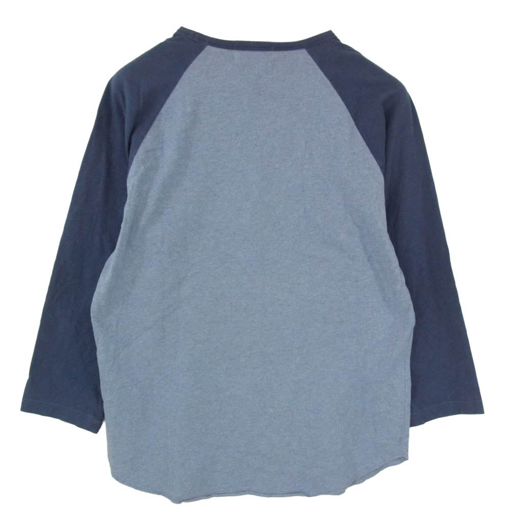 RRL ダブルアールエル ラグラン コットン 長袖 ロングスリーブ クルーネック Tシャツ カットソー ロンT ネイビー系 M【中古】
