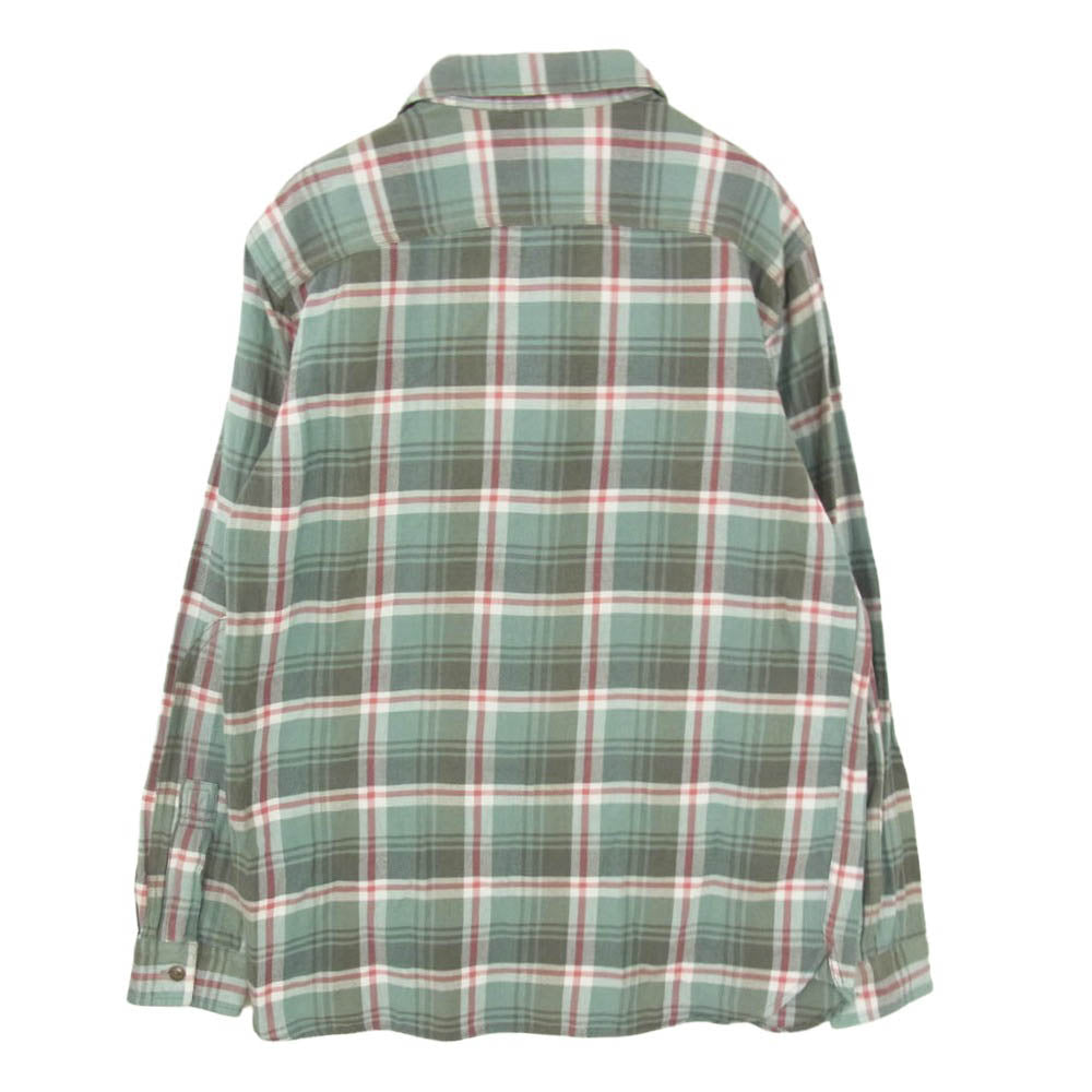 RRL ダブルアールエル チェック コットン ワーク 長袖 ロングスリーブ シャツ グリーン系 M【中古】