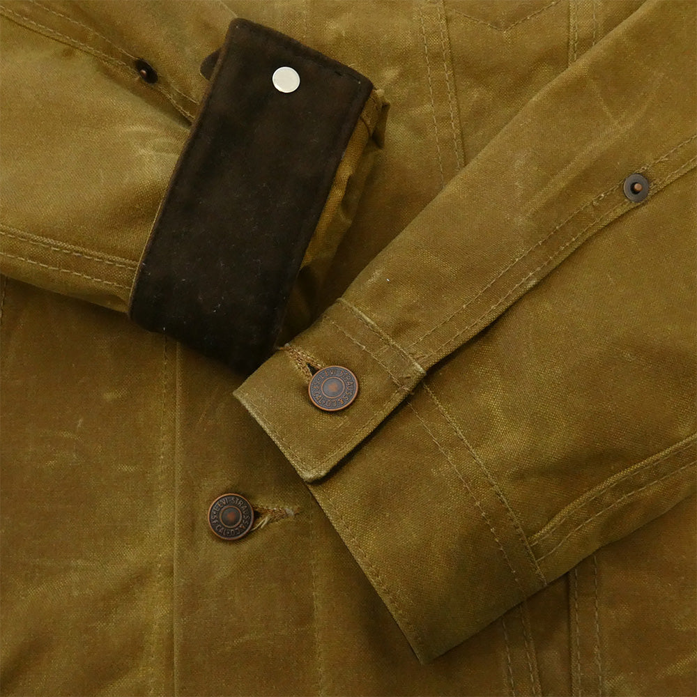 Levi's リーバイス FILSON フィルソン USA製 × FILSON TRUCKER JACKET フィルソン コットン オイルフィニッシュ トラッカージャケット ブラウン系 L【美品】【中古】