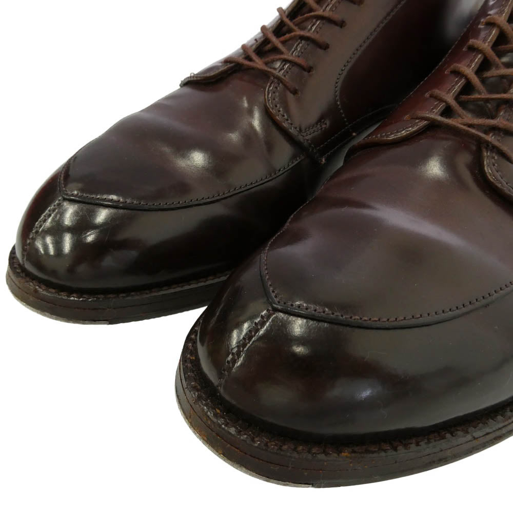 ALDEN オールデン 54321 USA製 Vチップ アルガンコン オックスフォード シェルコードバン レザー シューズ ワインレッド系 8.5【中古】