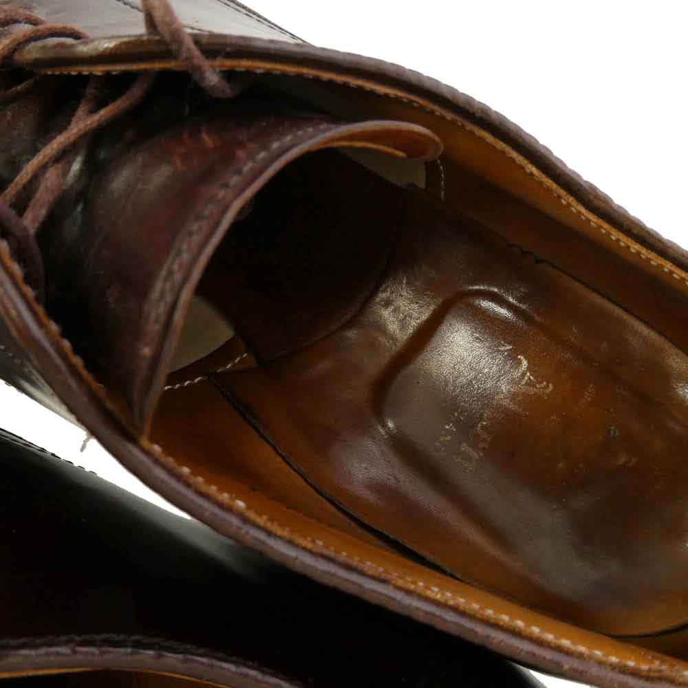 ALDEN オールデン 54321 USA製 Vチップ アルガンコン オックスフォード シェルコードバン レザー シューズ ワインレッド系 8.5【中古】