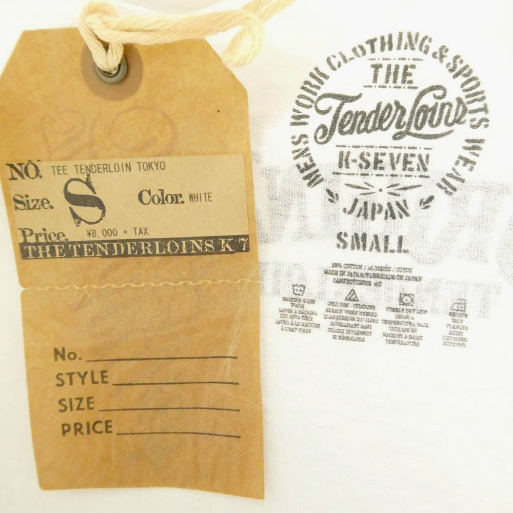 TENDERLOIN テンダーロイン T-TEE TENDERLOIN TOKYO 東京 Tシャツ 半袖カットソー ホワイト系 S【極上美品】【中古】