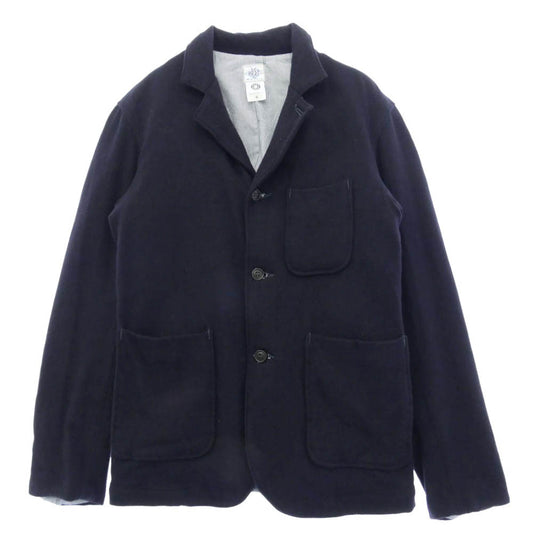 POST OVERALLS ポストオーバーオールズ USA製 ウール 3B テーラード ジャケット ネイビー系 S【中古】
