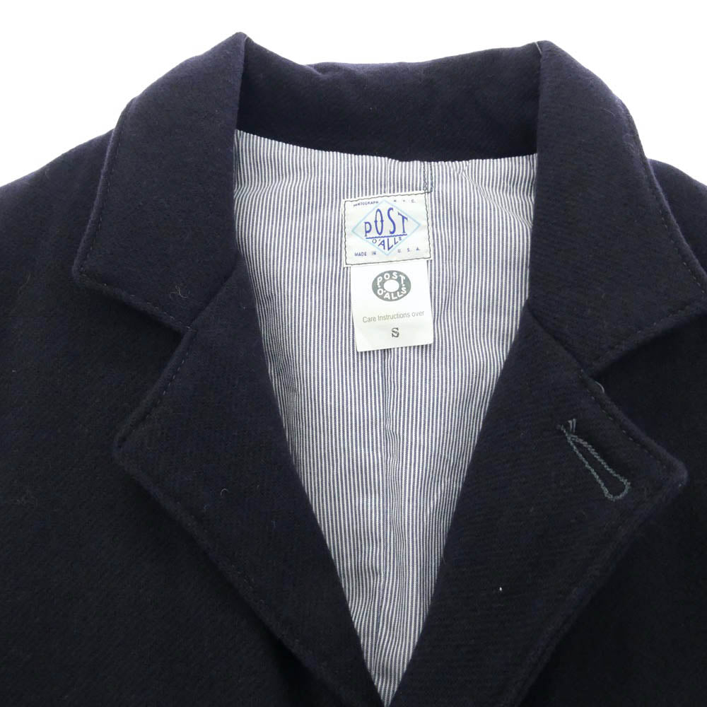 POST OVERALLS ポストオーバーオールズ USA製 ウール 3B テーラード ジャケット ネイビー系 S【中古】