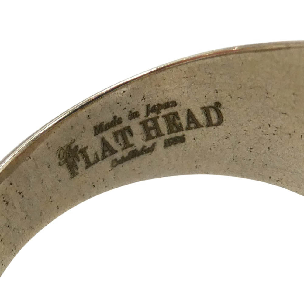 THE FLAT HEAD ザフラットヘッド 20周年記念 カレッジ シルバー リング シルバー系 26.5~27号【中古】