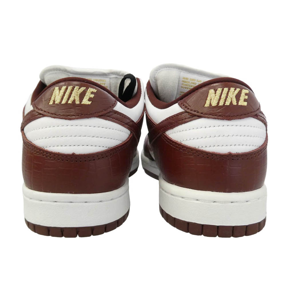 Supreme シュプリーム NIKE ナイキ DH3228-103 【フェイクバスターズ鑑定済】 × Nike ナイキ SB Dunk Low OG QS Gold Stars White Barkroot Brown ダンク ロー OG QS ゴールドスターズ ローカット スニーカー ブラウン系 26cm【美品】【中古】