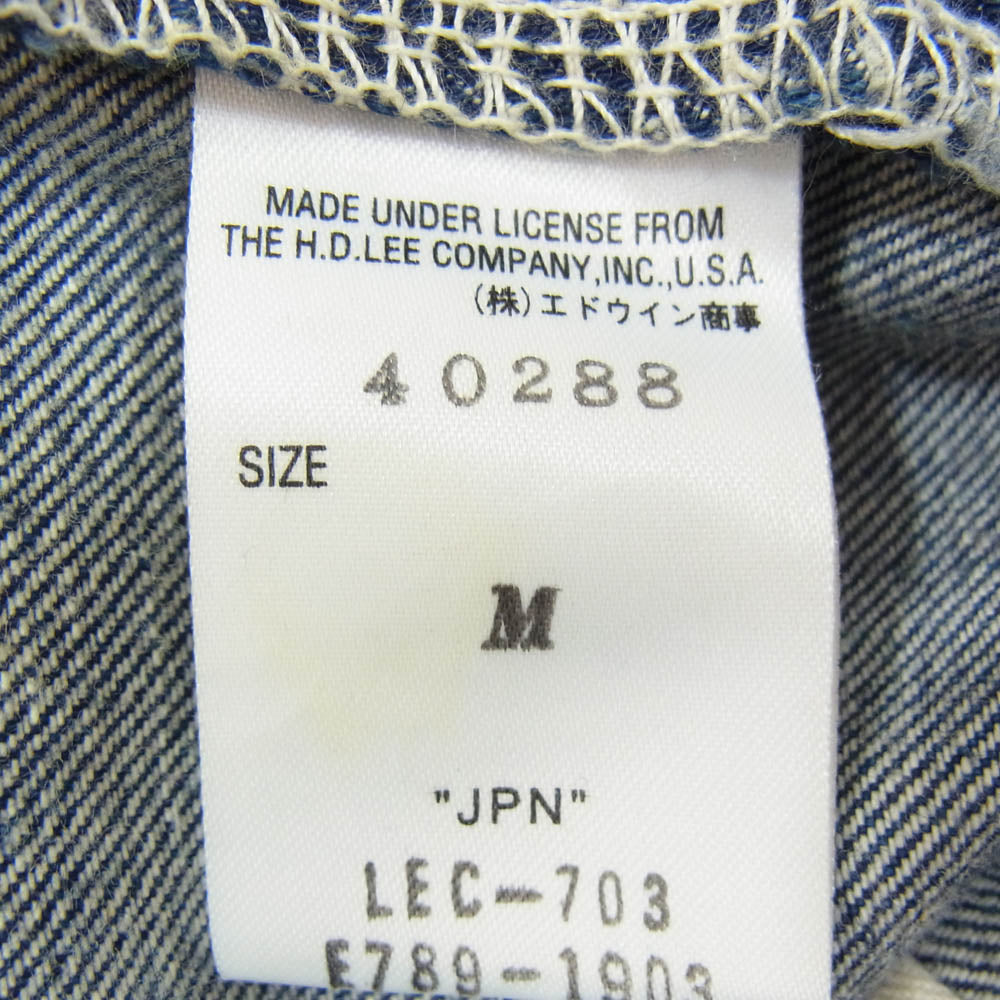 Lee リー 40288 Works of Denim ペインター ストレート デニムパンツ ジーンズ インディゴブルー系 M【中古】
