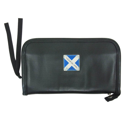 LUGGAGE LABEL ラゲッジレーベル NEW LINER ニューライナー ラウンドファスナー ウオレット 長財布 ブラック系【中古】