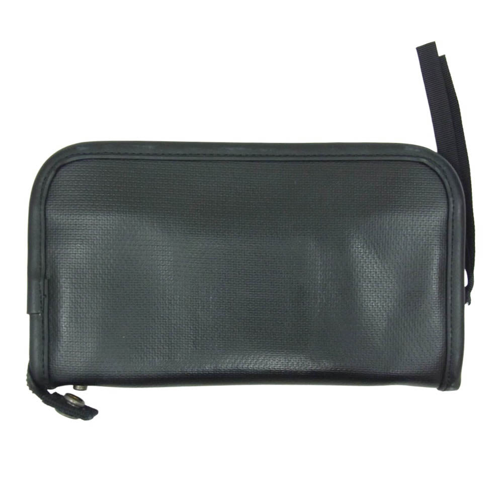 LUGGAGE LABEL ラゲッジレーベル NEW LINER ニューライナー ラウンドファスナー ウオレット 長財布 ブラック系【中古】