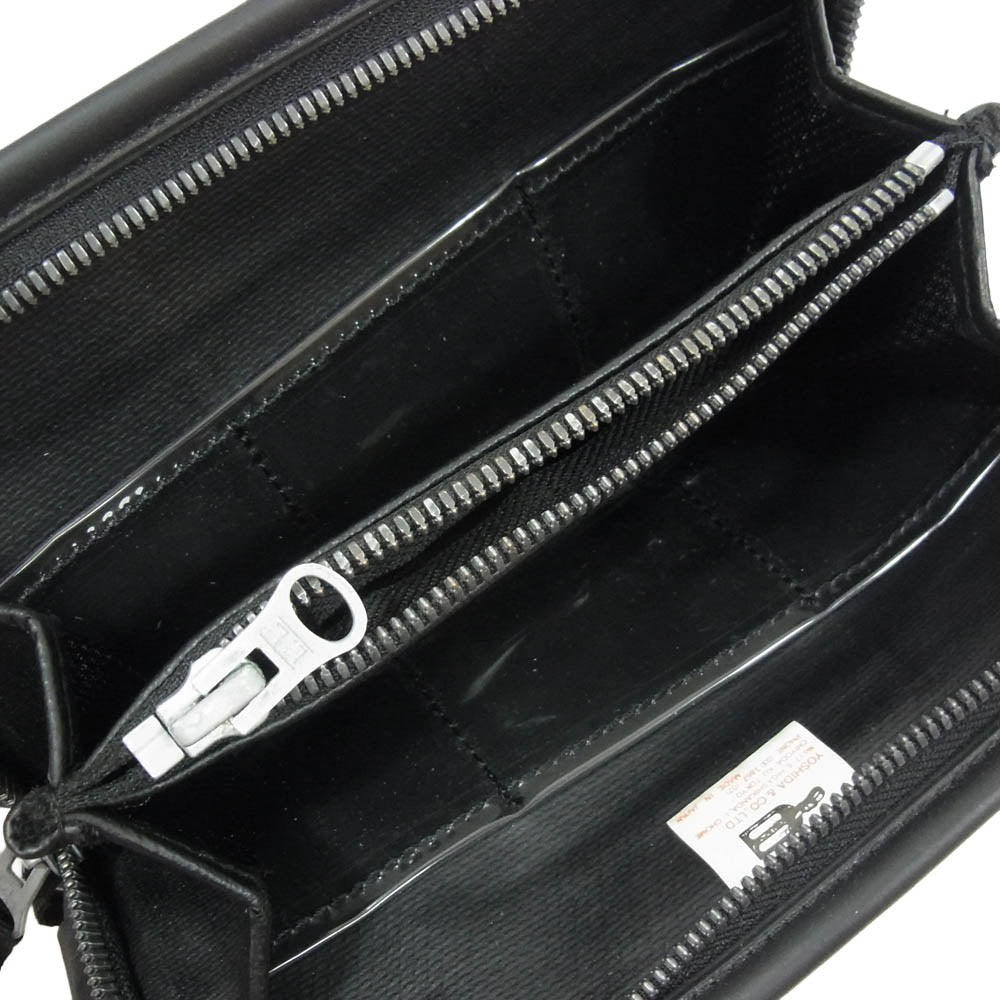 LUGGAGE LABEL ラゲッジレーベル NEW LINER ニューライナー ラウンドファスナー ウオレット 長財布 ブラック系【中古】