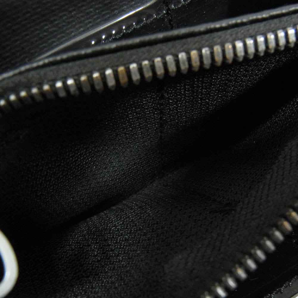 LUGGAGE LABEL ラゲッジレーベル NEW LINER ニューライナー ラウンドファスナー ウオレット 長財布 ブラック系【中古】