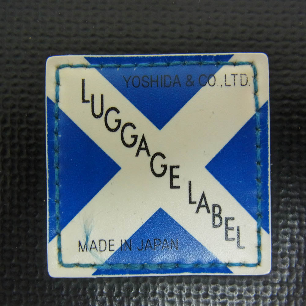 LUGGAGE LABEL ラゲッジレーベル NEW LINER ニューライナー ラウンドファスナー ウオレット 長財布 ブラック系【中古】