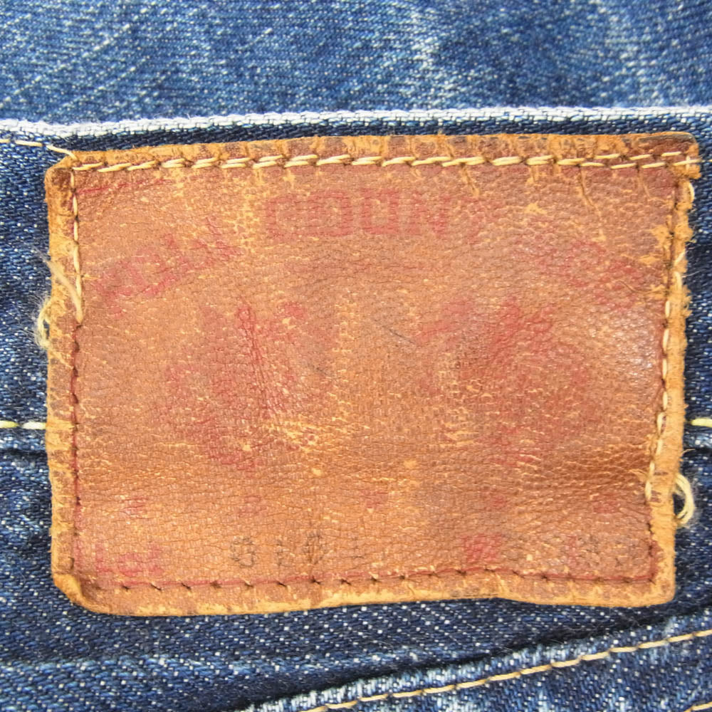 FULLCOUNT フルカウント 101 Slim Straight Denim Pants スリム ストレート ボタンフライ デニムパンツ ジーンズ インディゴブルー系 サイズ表記無【中古】