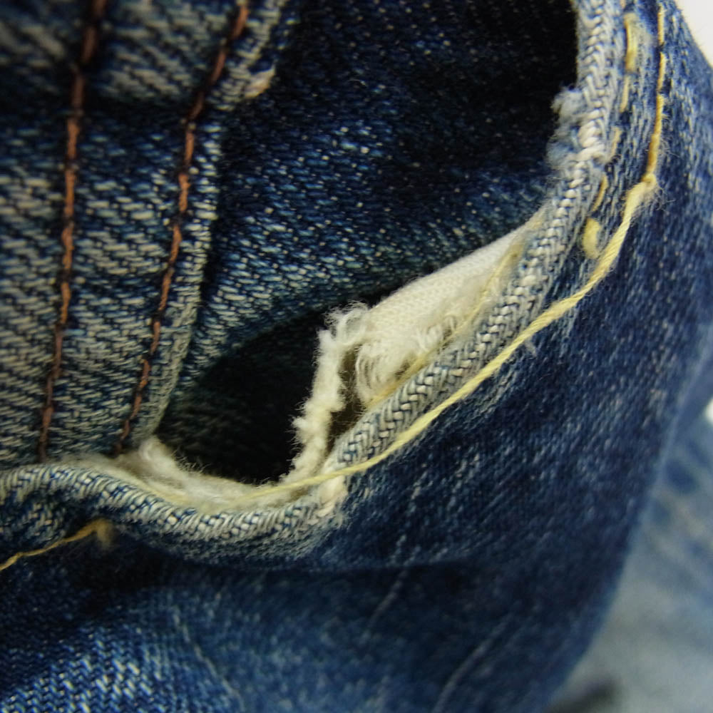FULLCOUNT フルカウント 101 Slim Straight Denim Pants スリム ストレート ボタンフライ デニムパンツ ジーンズ インディゴブルー系 サイズ表記無【中古】