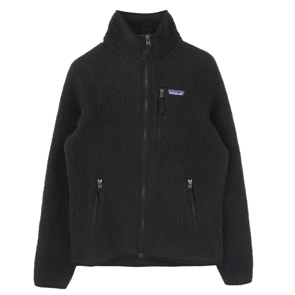 patagonia パタゴニア 19AW 22801 19年製 Retro Pile Jacket レトロ パイル ジップアップ フリースジャケット ブラック系 S【中古】