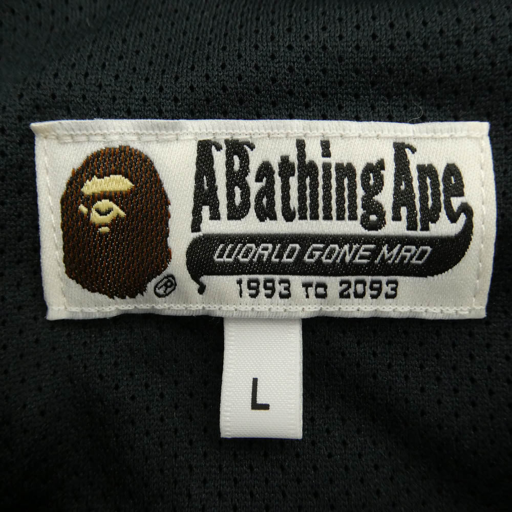A BATHING APE アベイシングエイプ 001GDL201009H バックロゴ プリント ナイロン コーチ ジャケット パープル系 L【中古】