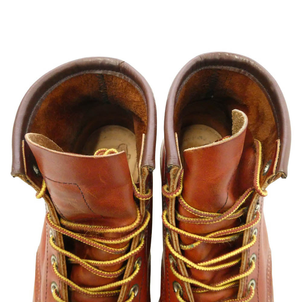 RED WING レッドウィング 8875 90s 刺?羽タグ 99年製 6-inch Classic Moc 6インチ クラシック モック レザー ワーク ハンティングブーツ ブラウン系 US7.5E【中古】