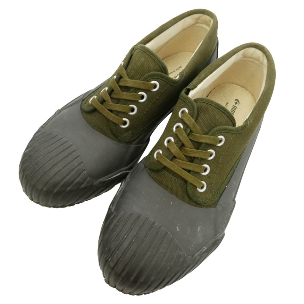 ムーンスター FINE VULCANIZED MUD GUARD OLIVE マッド ガード ローカット スニーカー シューズ ダークグレー系 モスグリーン系 24cm【中古】