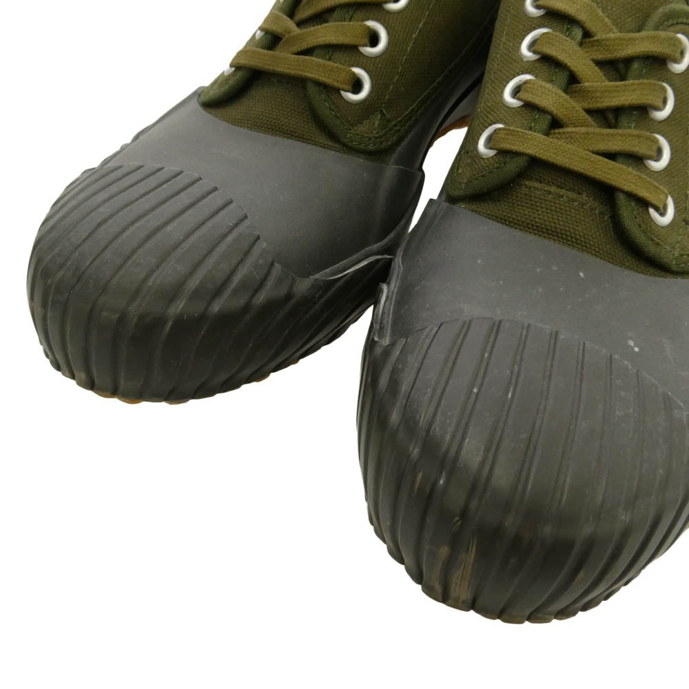 ムーンスター FINE VULCANIZED MUD GUARD OLIVE マッド ガード ローカット スニーカー シューズ ダークグレー系 モスグリーン系 24cm【中古】