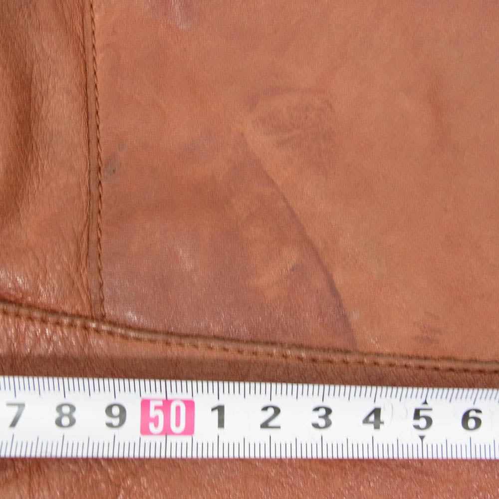 クリード レザー オレンジキャメル ショルダーバッグ ブラウン系【中古】
