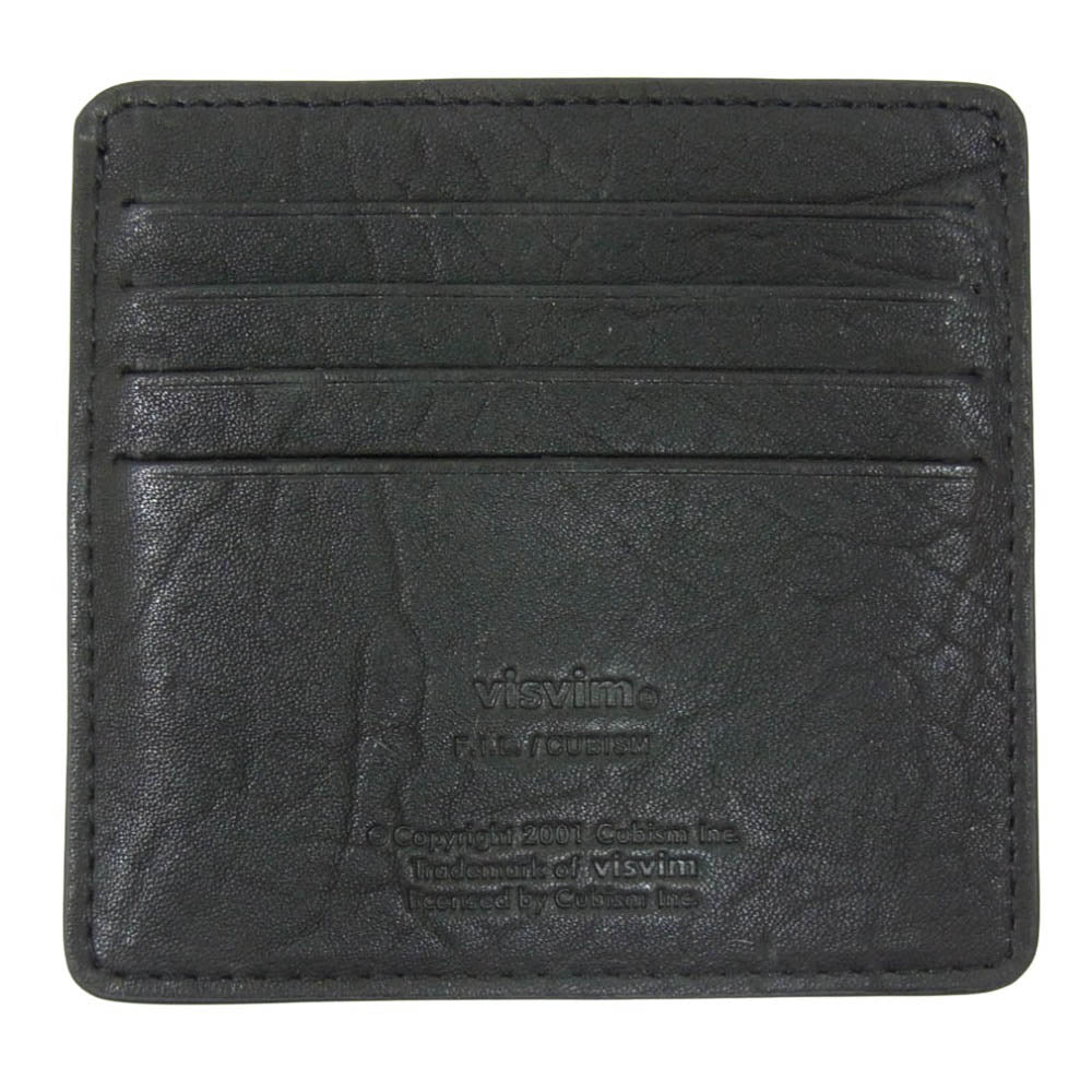 VISVIM ビズビム 25SS 0125203003025 LEATHER CARD CASE レザー カード ケース ベジタブルタンニン ホース レザー ブラック系【極上美品】【中古】