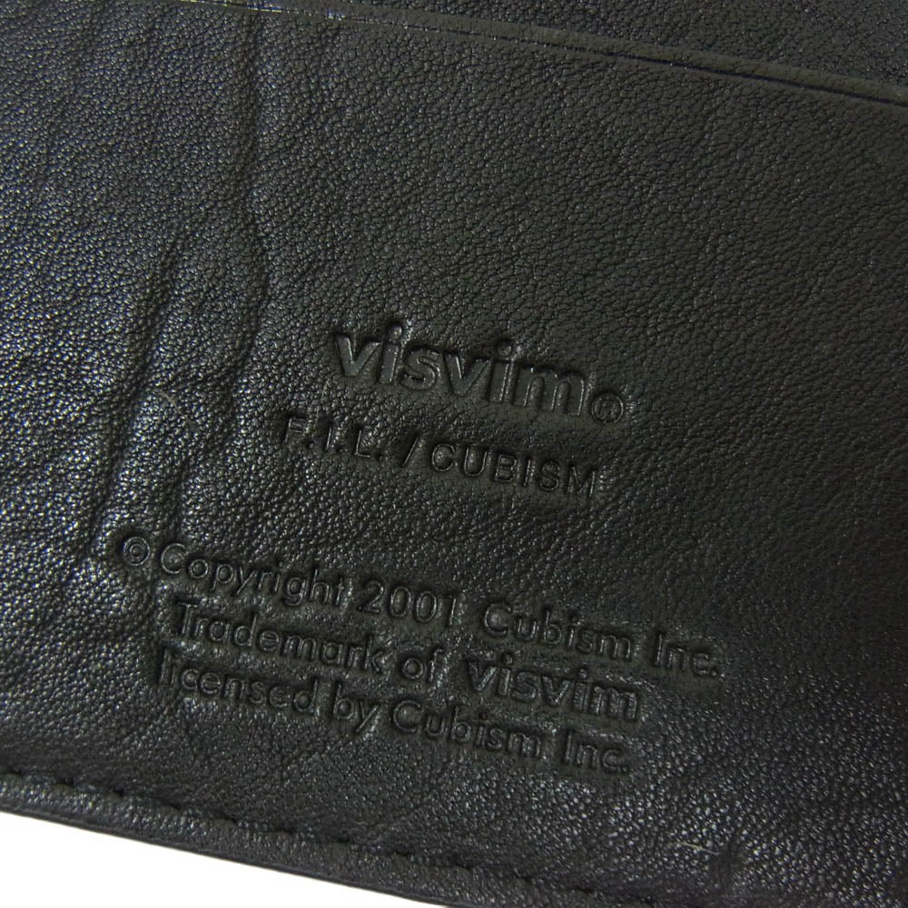 VISVIM ビズビム 25SS 0125203003025 LEATHER CARD CASE レザー カード ケース ベジタブルタンニン ホース レザー ブラック系【極上美品】【中古】