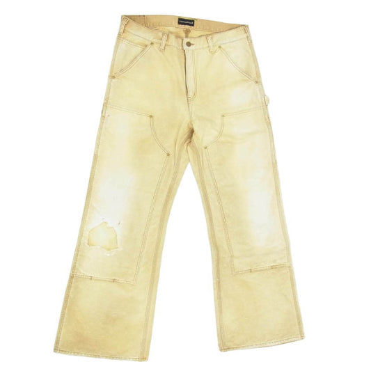 フォーサムワン 78001137 DUCK WORK PT ユーズド加工 ダブルニー ダック ワーク パンツ ベージュ系 48【中古】