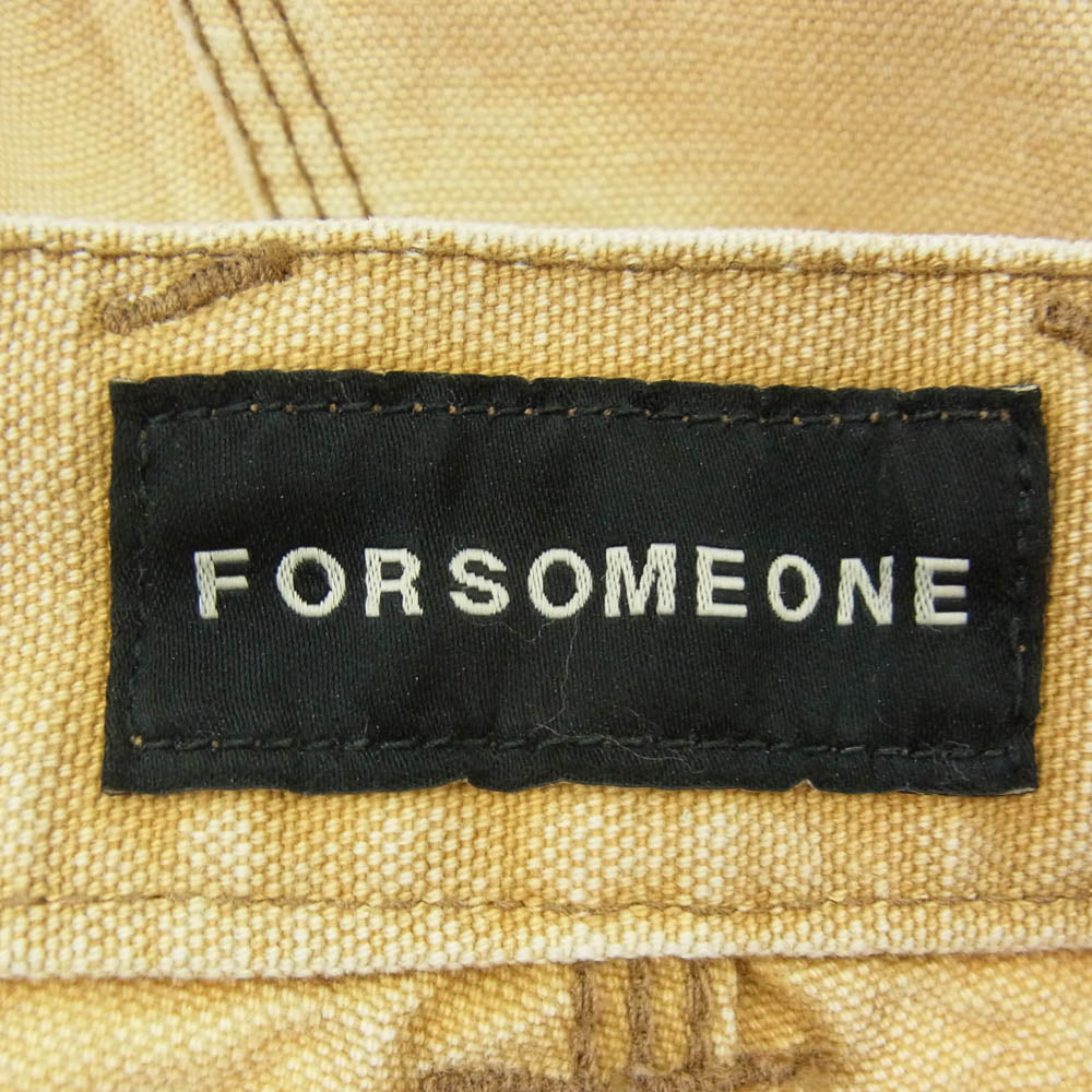 フォーサムワン 78001137 DUCK WORK PT ユーズド加工 ダブルニー ダック ワーク パンツ ベージュ系 48【中古】