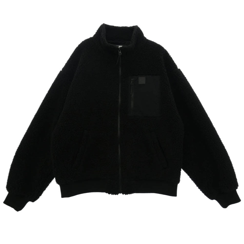 Y's Yohji Yamamoto ワイズ ヨウジヤマモト NEW ERA ニューエラ 25AW YL-T83-952 × New Era ニューエラ BOA BLOUSON ボア フリース ジップアップ ブルゾン ブラック系 L【中古】