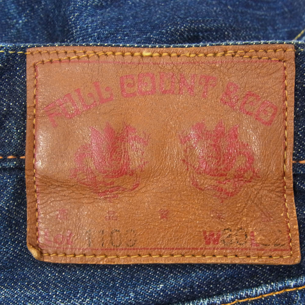 FULLCOUNT フルカウント 1109 Slim Denim 13.7oz ボタンフライ スリム ストレート デニムパンツ ジーンズ インディゴブルー系 30【中古】