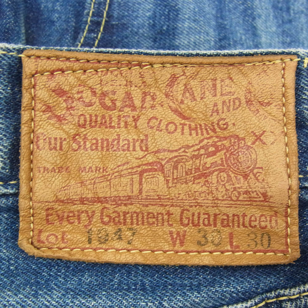 SUGAR CANE シュガーケーン STANDARD DENIM 1947 MODEL スタンダード 1947モデル ボタンフライ ストレート デニムパンツ ジーンズ インディゴブルー系 30【中古】