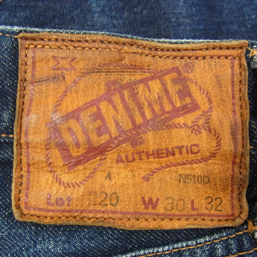 Denime ドゥニーム Lot 220A OFFSET XX MODEL ドゥニーム ボタンフライ ストレート デニムパンツ ジーンズ インディゴブルー系 30【中古】