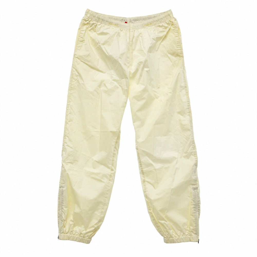 Supreme シュプリーム ワングラム期 バック ロゴ 裾ジップ ナイロン トラック パンツ オフホワイト系 L【中古】