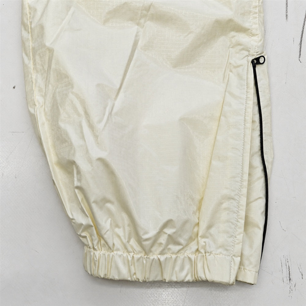 Supreme シュプリーム ワングラム期 バック ロゴ 裾ジップ ナイロン トラック パンツ オフホワイト系 L【中古】