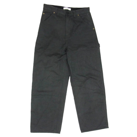 コルニエ 26SS 20PT56 GARMENT DYED FINX/ZIMBABWE COTTON TWILL PAINTER PANTS ガーメントダイ 製品染め フィンクス ジンバブエコットン ツイル ペインターパンツ チャコール系 ブラック系 S【中古】