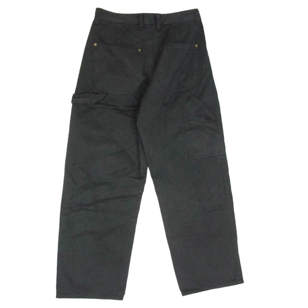 コルニエ 26SS 20PT56 GARMENT DYED FINX/ZIMBABWE COTTON TWILL PAINTER PANTS ガーメントダイ 製品染め フィンクス ジンバブエコットン ツイル ペインターパンツ チャコール系 ブラック系 S【中古】