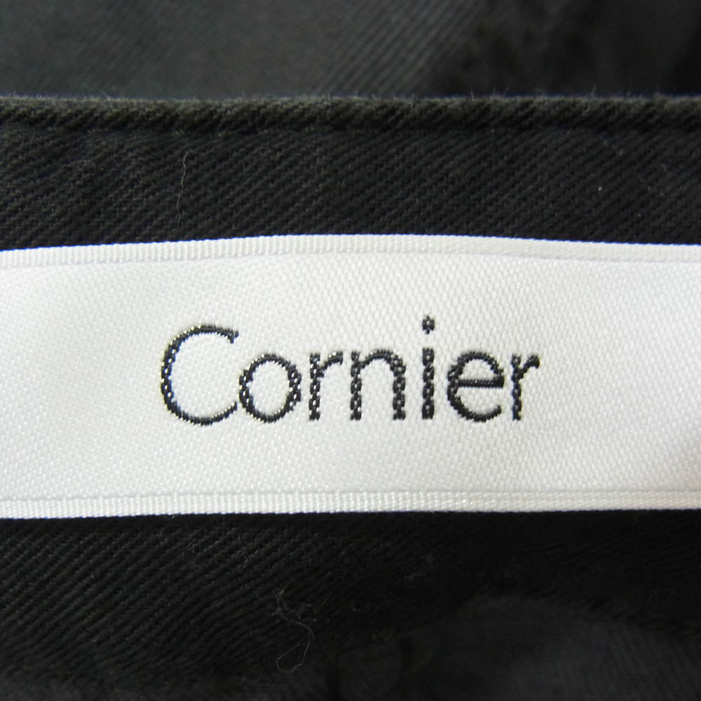 コルニエ 26SS 20PT56 GARMENT DYED FINX/ZIMBABWE COTTON TWILL PAINTER PANTS ガーメントダイ 製品染め フィンクス ジンバブエコットン ツイル ペインターパンツ チャコール系 ブラック系 S【中古】