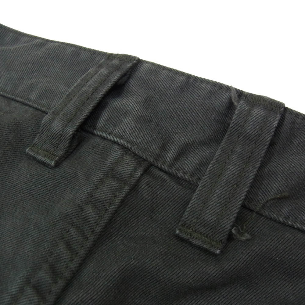 コルニエ 26SS 20PT56 GARMENT DYED FINX/ZIMBABWE COTTON TWILL PAINTER PANTS ガーメントダイ 製品染め フィンクス ジンバブエコットン ツイル ペインターパンツ チャコール系 ブラック系 S【中古】