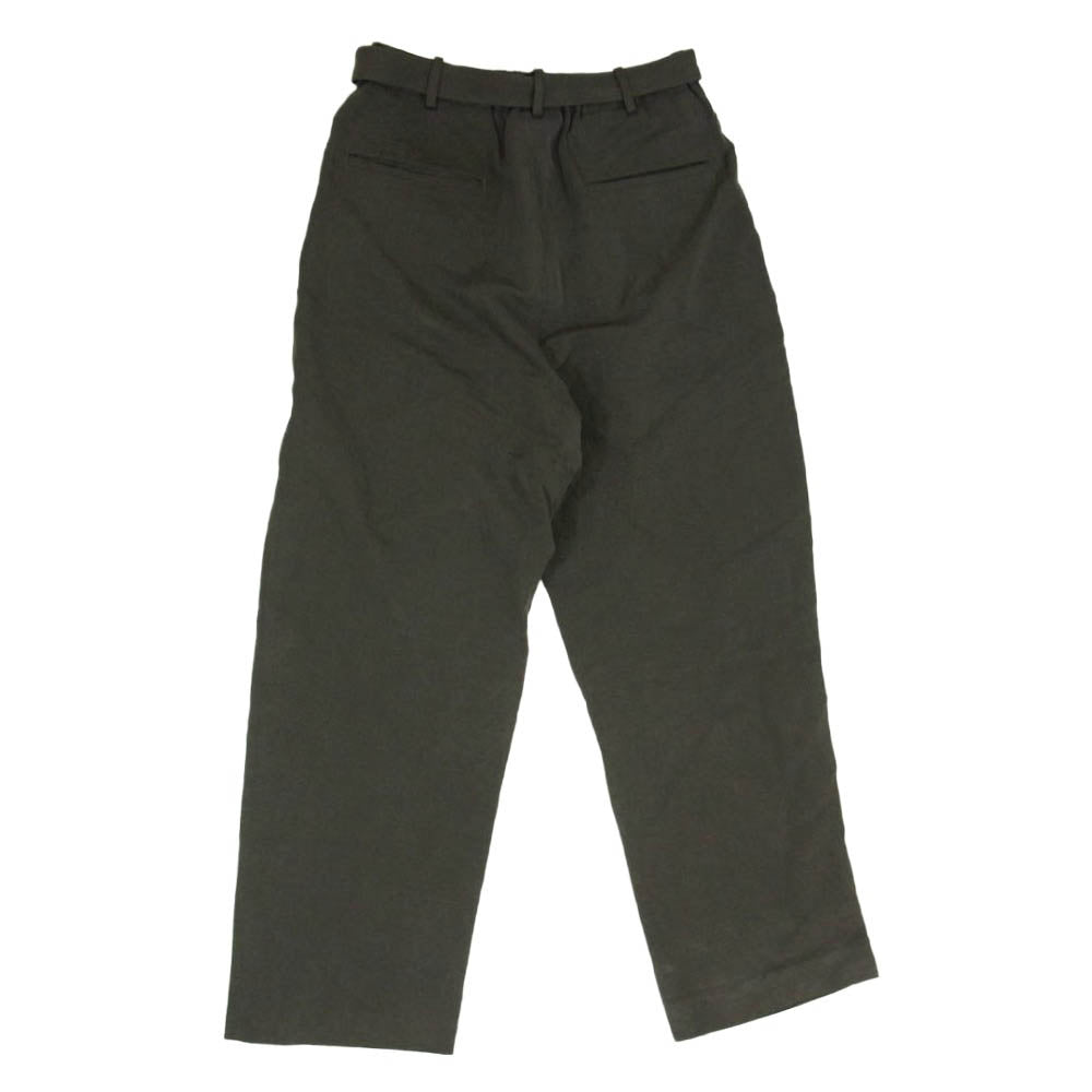 コルニエ 26SS 20PT64 SILK/LINEN FADED GABARDINE PANTS シルク リネン ギャバジン ベルト イージーパンツ グレー系 M【中古】